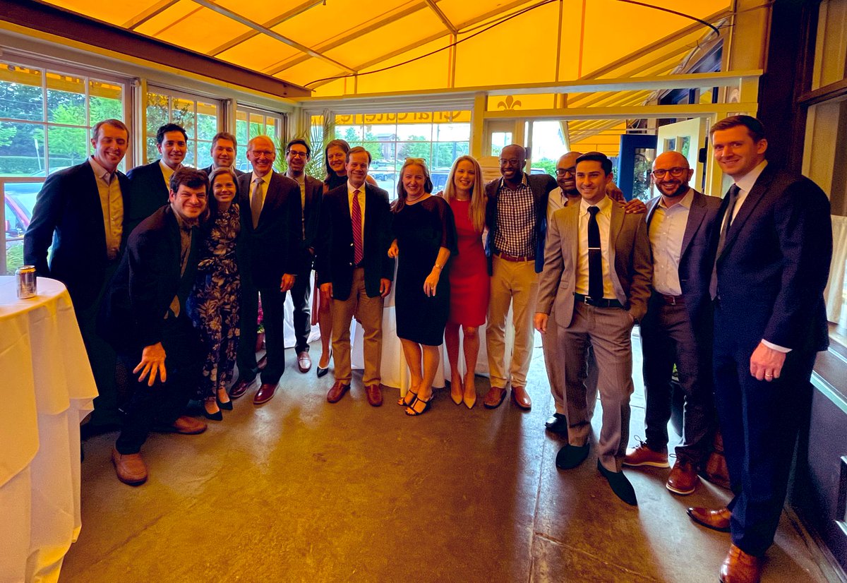 michael_lidsky's tweet photo. @DukeSurgery alumni with the graduating #chiefresident class of #2023 at Baron’s dinner, one of many celebrations for this talented group. Proud/honored of have been a part of your training and looking forward to following all of your meteoric careers! @DukeSurgRes @DukeSurgOnc https://t.co/rI2KprqHrF