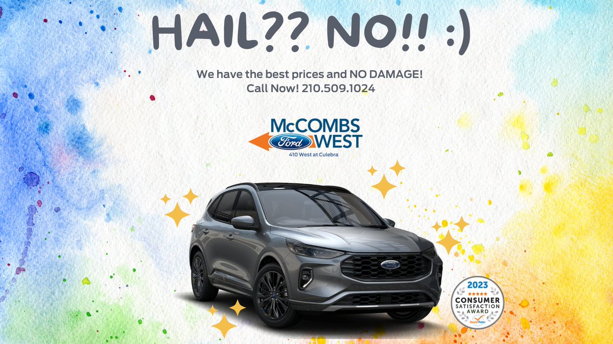 McCombsWestFord's tweet photo. No damage. Best prices. Friendly people. Don't wait! https://t.co/s329oK2z01