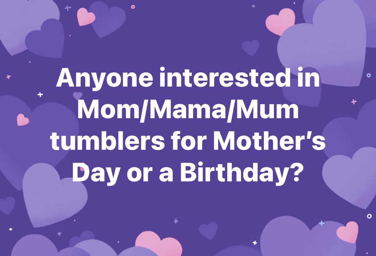 Let me know if you’d like to see all of the Mom/Mama/Mum designs I have available. 

💖If you live in the U.S. and ordered by May 5th (next Friday) they’d ship out May 8th and arrive just in time for Mother’s Day.💖