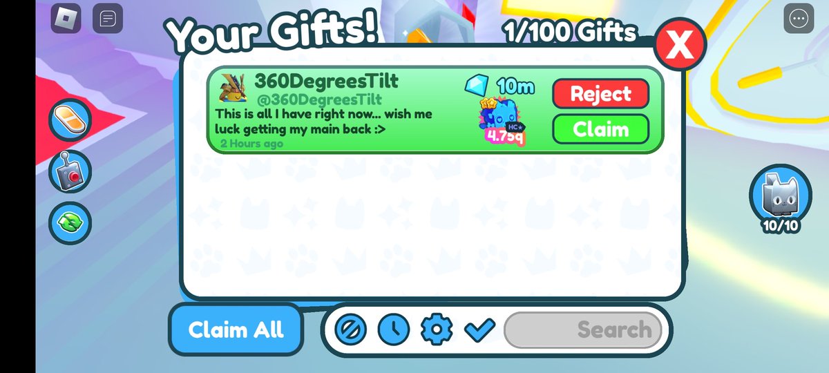 ProStarsyt's tweet image. Shout out to @GivsGoodUsaname for giving my this pet and 10m gems

I will shout you out if u give me a pet too