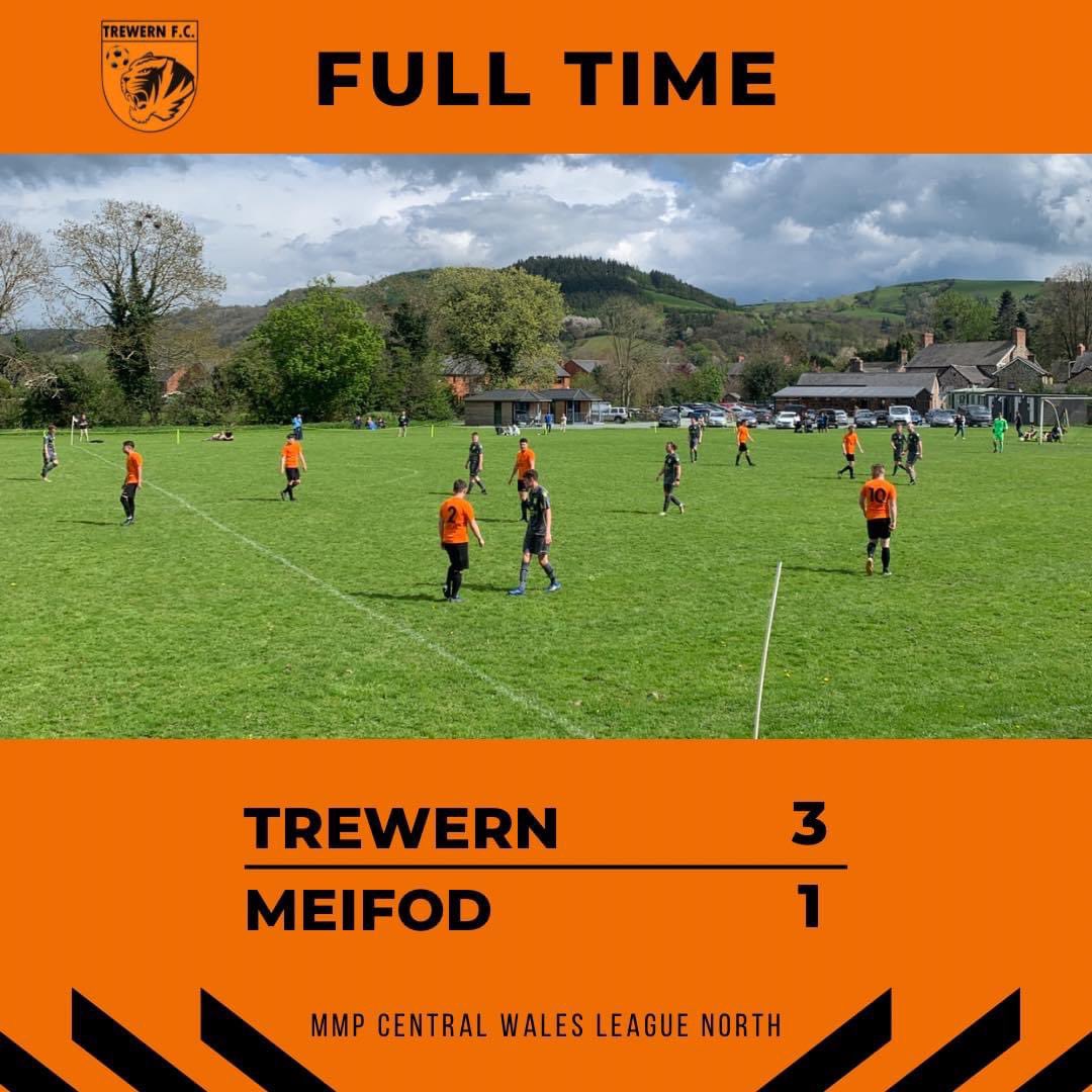 TrewernFC's tweet photo. Meifod 1-3 Trewern

Started the game very well and created a lot of chances while not giving much away at the other end. Went into the second half 2-0 up and defended well to stop Meifod getting back into the game. Massive 3 points. https://t.co/SG0shM8L4v