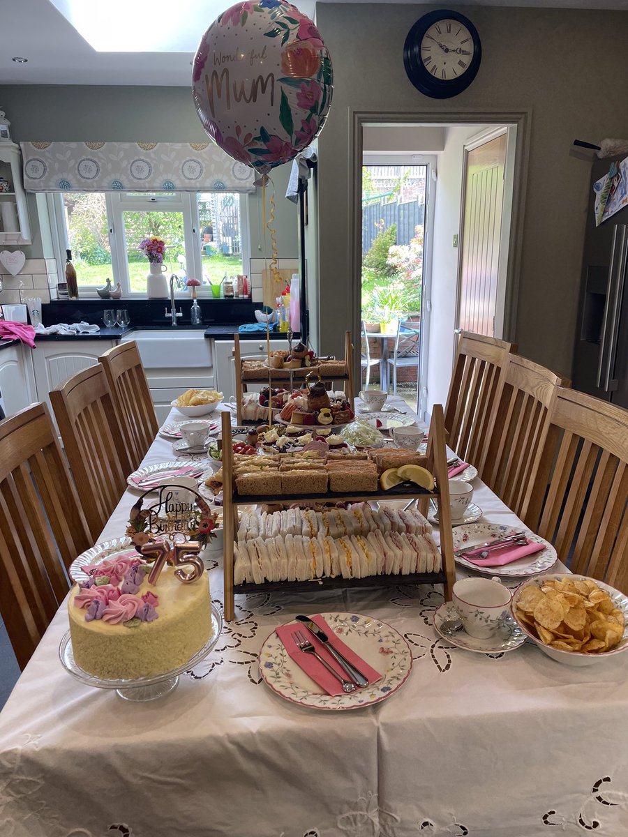 Celebrating my Mom’s 75th Birthday. #creamtea #family
