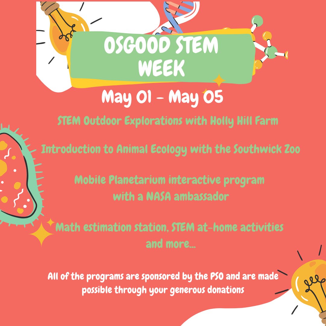 Excited for the Osgood STEM week starting on Monday!