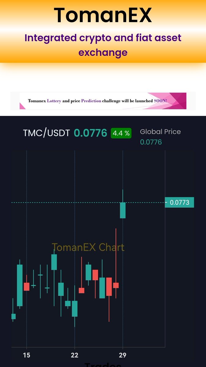 CoinTmc's tweet photo. TomanEX #LOTTERY and #Prediction challenge platform will be launched SOON!

#TMC #Lottery #TomanEX  #Prediction #TRC20 #BEP20 https://t.co/koj90ZilxT