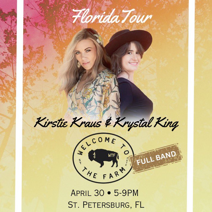 KirstieKraus's tweet photo. Love your job & you’ll never work a day in your life 😉😍
Back to back shows this wknd at @thefarmstpete with @KrystalKingMus1
Saturday Acoustic
Sunday Full Band 🎸
#welcometothefarm #florida #floridatour #fullband #troprock
@ChaseRiceMusic #chaserice https://t.co/l8hL2IdoLA