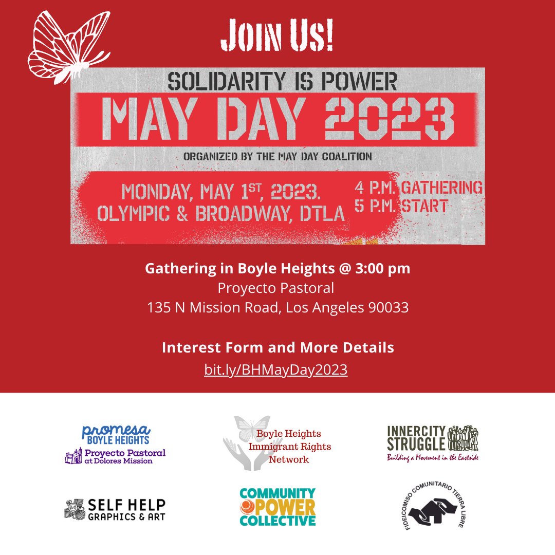 Join us this upcoming Monday for May Day! Visit the link in our bio or go to bit.ly/BHMayDay2023 for more details.

¡Únase a nosotres este próximo lunes para el Primero de Mayo! Visite el enlace en nuestra biografía o vaya a bit.ly/BHMayDay2023 para obtener más detalles.