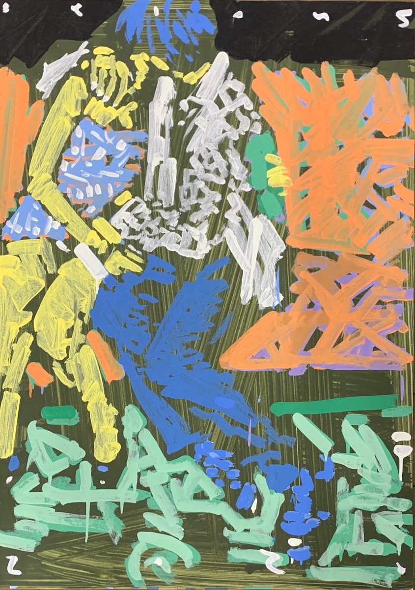Art_Vancouver's tweet photo. Oleh Oleniev is presenting the art of Mykola Bilous at Art Vancouver 2023. Mykola Bilous is a Ukrainian artist who invented his own original method of colour harmonization. He uses the "basic tone" and complementarity principles to invert and harmonize colours. https://t.co/fy5AFcX9RI