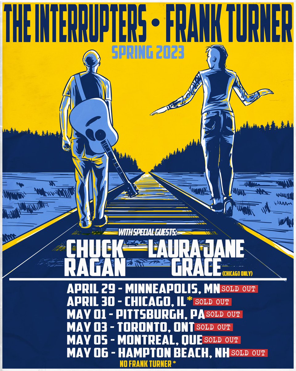 The Interrupters (@interruptweets) on Twitter photo Starting a solid week of SOLD OUT shows tonight in Minneapolis!! LETโS GOOOO <a href="/frankturner/">Frank Turner</a> <a href="/LauraJaneGrace/">Laura Jane Grace</a> <a href="/ChuckRagan/">Chuck Ragan</a>
๐๐๐๐๐๐๐๐๐ Starting a solid week of SOLD OUT shows tonight in Minneapolis!! LETโS GOOOO <a href="/frankturner/">Frank Turner</a> <a href="/LauraJaneGrace/">Laura Jane Grace</a> <a href="/ChuckRagan/">Chuck Ragan</a>
๐๐๐๐๐๐๐๐๐
