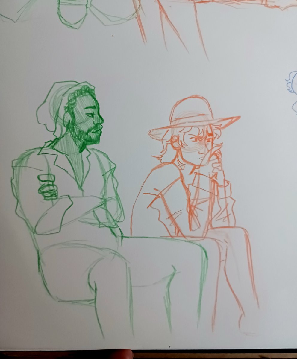 bee_opal's tweet photo. Completely forgot about my tealorange sketches cause I haven't opened my sketchbook in a second #tealorange #ofmdfanart #oluwandeboodhari  #jimjimenez https://t.co/lNWn755Mpp