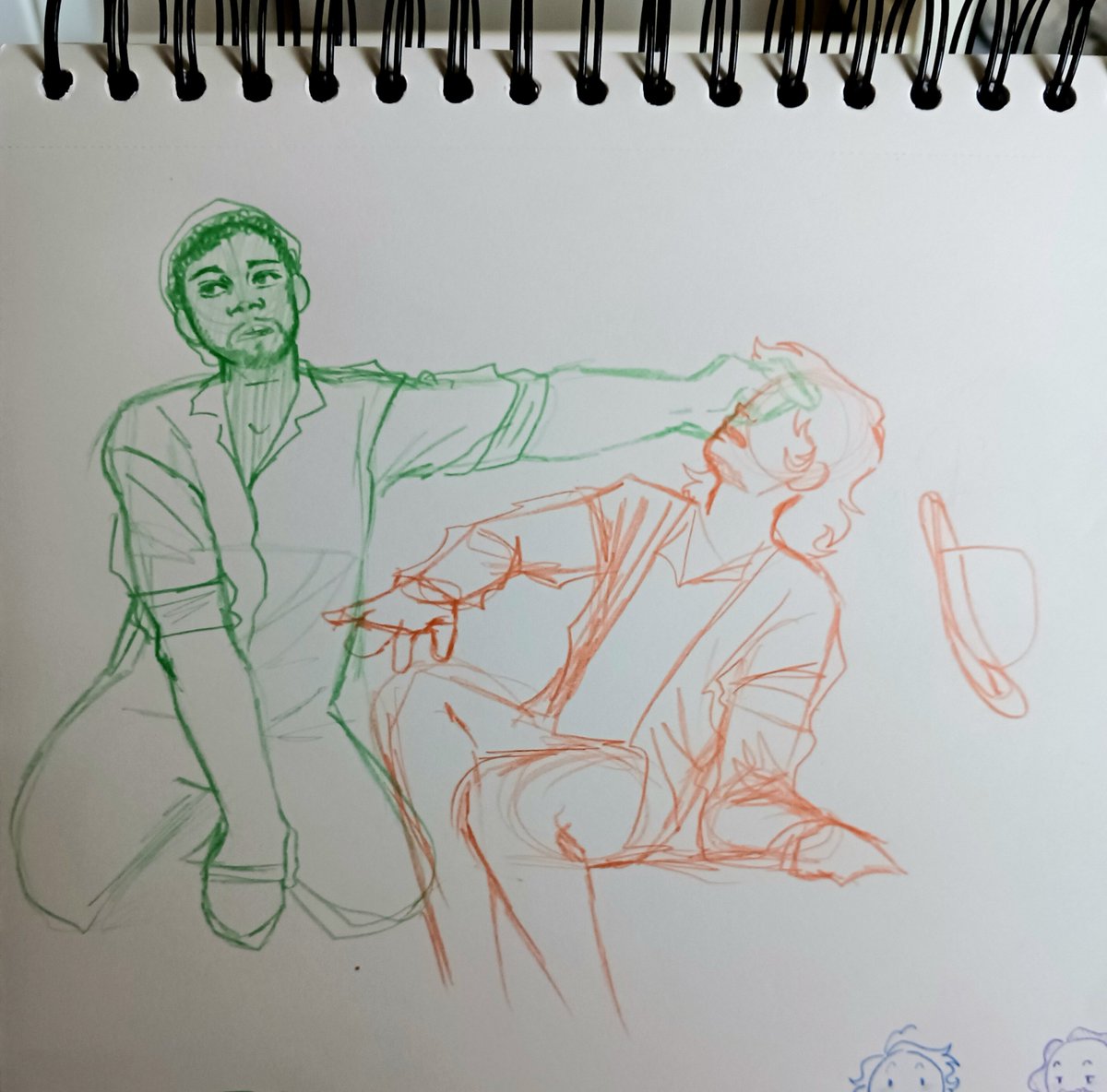 bee_opal's tweet photo. Completely forgot about my tealorange sketches cause I haven't opened my sketchbook in a second #tealorange #ofmdfanart #oluwandeboodhari  #jimjimenez https://t.co/lNWn755Mpp