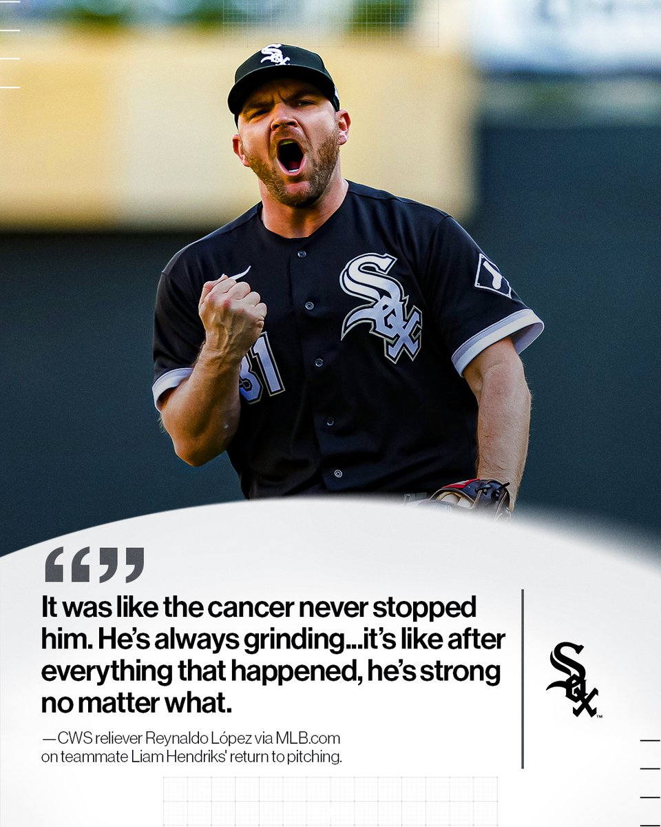 MLB's tweet photo. Cancer won't stop Liam Hendriks. 💚 

He took the mound in a rehab outing Friday in Arizona and struck out four. The comeback continues! https://t.co/6QlgSM5YXi