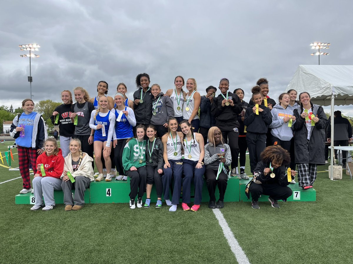 LeboXCTF's tweet photo. Congratulations to our Girls 4x100m Team! The girls are taking home gold 🥇 from the South Fayette Invite today! https://t.co/Xd9Nm44sx1