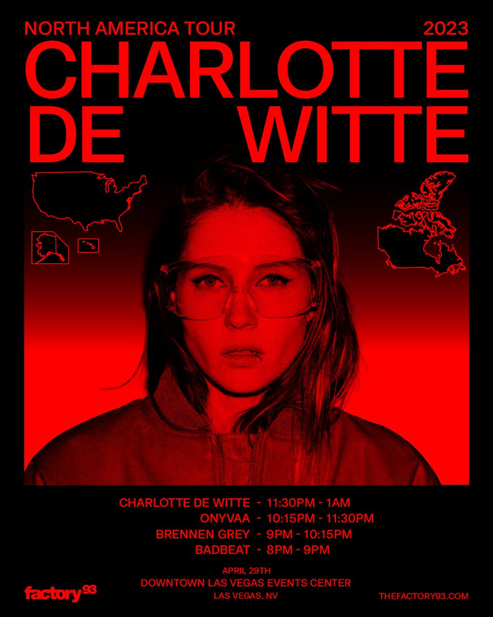 TheFactory93's tweet photo. See you tonight, Las Vegas! @CharlottedWitte, #ONYVAA, @BrennenGrey + #badbeat are coming in hot to @DLVEC. Final tickets remain at https://t.co/3tuLzjqTdG https://t.co/AojfXyQNjv