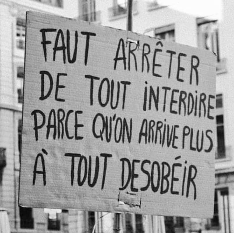 CGTPONTIVY's tweet photo. De jour en jour l'écume des interdits et atteintes à la liberté en dit long sur la fuite en avant du gouvernement https://t.co/8nkOtP6HAi