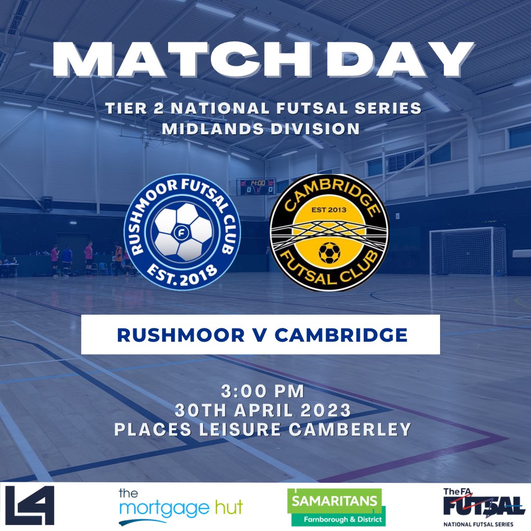 FutsalDevCentre's tweet photo. Last game of the season tomorrow, let’s do this 💪🏼

🆚 Cambridge
🗓 Sunday 30th April
⏰ 3:00 PM
🏟 Places Leisure Camberley https://t.co/0oyaVGTe0O
