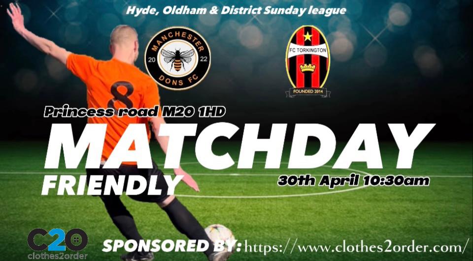 ManchesterDons's tweet image. Friendly tomorrow vs @fc_torkington 
Hough end 10.30 kick off

Up the Dons!!!!

Sponsored by @clothes2order