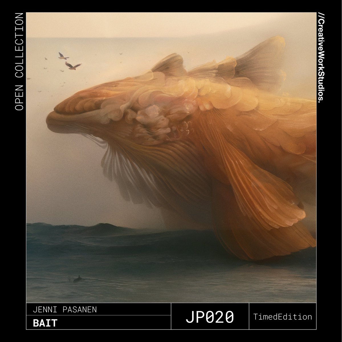 CWSVision's tweet photo. OpenCollection. presents     

Edition S020 :: BAIT 🔥
by Jenni Pasanen | @PasanenJenni

MINT LIVE :: 🍃 Link in comments.       

PreSale : 1400 ET | 0.05 ETH (2hrs)    
Public Mint : 1600 ET | 0.075 ETH (22hrs)        

Max 250 Editions | 24 Hrs only
@manifoldxyz #editions