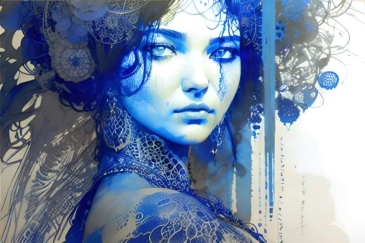 AAbdia2's tweet photo. Indigo Women Series «  Le bleu et l'aurore éclaircissent le Monde »
#indigoWoman #digitalart #DigitalArtist #indigo #creation #twitterart #artshare https://t.co/754l5vlZk1