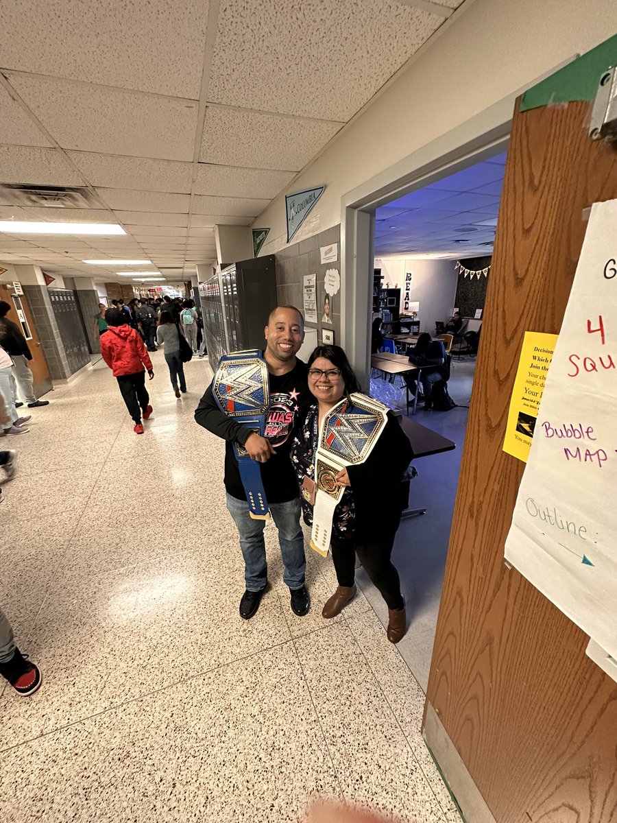 kanovimack's tweet photo. Soooooo what you did not see last night on @WWE #Smackdown was the TEACHER DRAFT picks. @Eng4Patten & myself were drafted to the #bluebrand. Your men & womenβs WWE universal champions, El Nova & S Patten! @IrvingHigh @IrvingISD @iisdCTE #teacheroftheyear congratulations ππΎπ https://t.co/6qjIV9N2vi