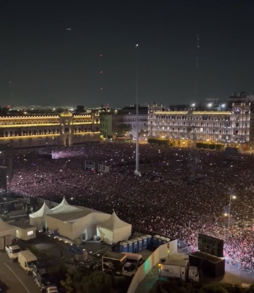 Most attended female concerts of all time:

1. Rosalia [2023] — 250,000
2. Dua Lipa [2022] — 200,000
3. Tina Turner [1988] — 180,000
4. Madonna [1987]— 130,000
5. Madonna [1993] — 120,000