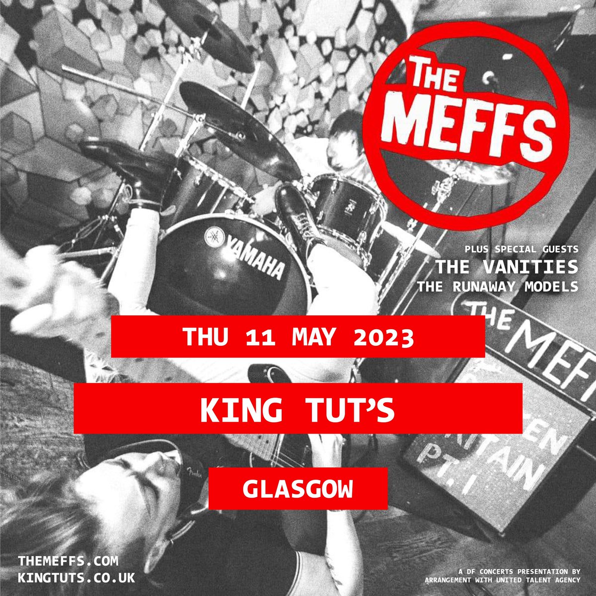 we are supporting our Marshall agency pals @TheMeffs when they hit the infamous <a href="/kingtuts/">King Tut's Wah Wah Hut</a> in a couple weeks. 

We haven’t played this old classic haunt in a hot minute. So it’s sure to be a night of nostalgia and sweat and jobby x 

Tickets:
ticketweb.uk/event/the-meff…