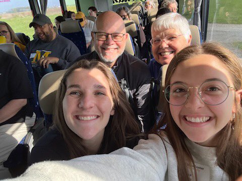 On the Miami Heritage and Culture Tour sponsored by Peace Studies Institute and Alumni Affairs. Led by Vice Chief and Tribal Historian John Dunnagan and Tribal Council Member Erin Oliver. Riding with students Kora Beasley ‘25 and Bridget Nash ‘23.