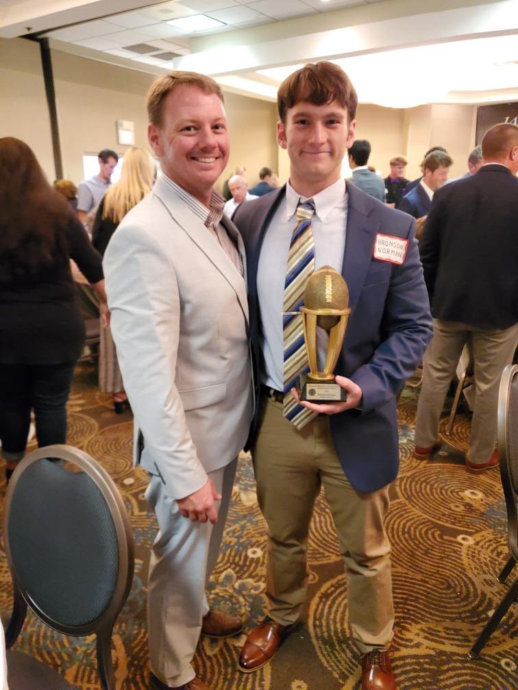 HVHSFootball's tweet photo. Congrats to HV's Bronson Norman, 2023 National Football Foundation Scholar-Athlete nominee and recipient. It's been an honor having this fine young man represent the maroon and white for the last 4 years! https://t.co/Hhp6C7BiUx