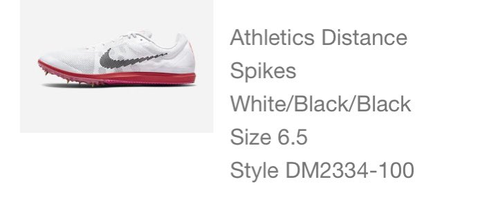 martynpottage's tweet photo. Hi @ACDoncaster looking for help as my daughter left her spikes at the track today following the meet. They were in a white Nike drawstring bag with some black leggings also in the bag. Hoping someone handed them in 🤞 https://t.co/U8wA8EwEwd