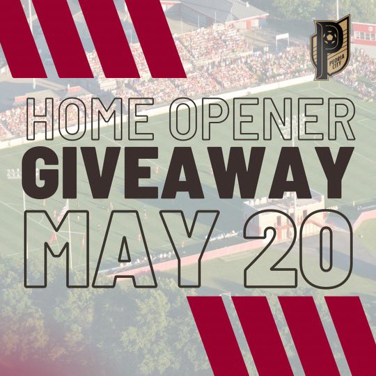 PeoriaCityUSL2's tweet photo. We’re giving 1 lucky winner 5 tickets to our home opener on May 20th! 

To enter: 
1️⃣follow our page
2️⃣like &amp; retweet this post
3️⃣tag 2 friends in the comments

The winner will be announced in 48 hours. ⚽️ https://t.co/R1cHncvTc9