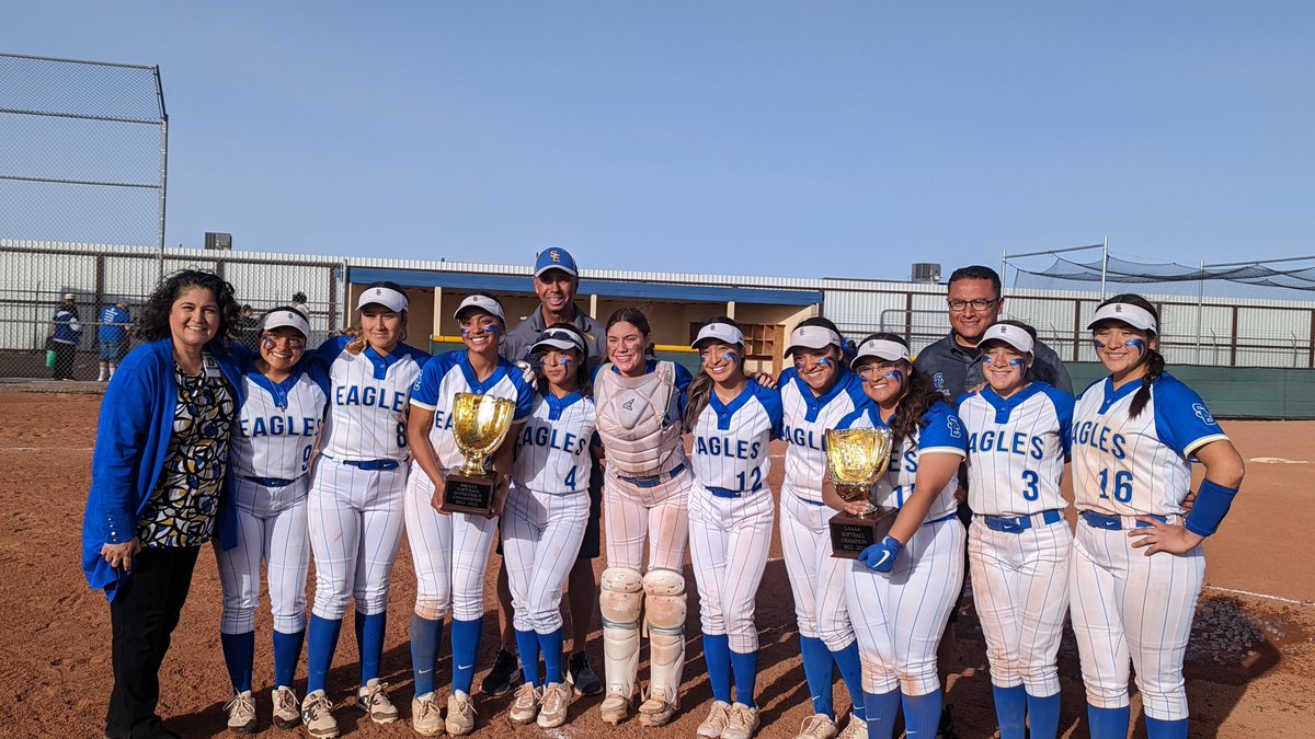 Area Round Softball Playoff Information: 
San Elizario vs Dumas 

All games at Seminole High School  

Game 1: 4:00 p.m., Fri. May 5th 
Game 2: 9:00 a.m., Sat. May 6th 
Game 3: If necessary: 30 minutes after the completion of Game 2

All times are Mountain Standard Time

#BringIt