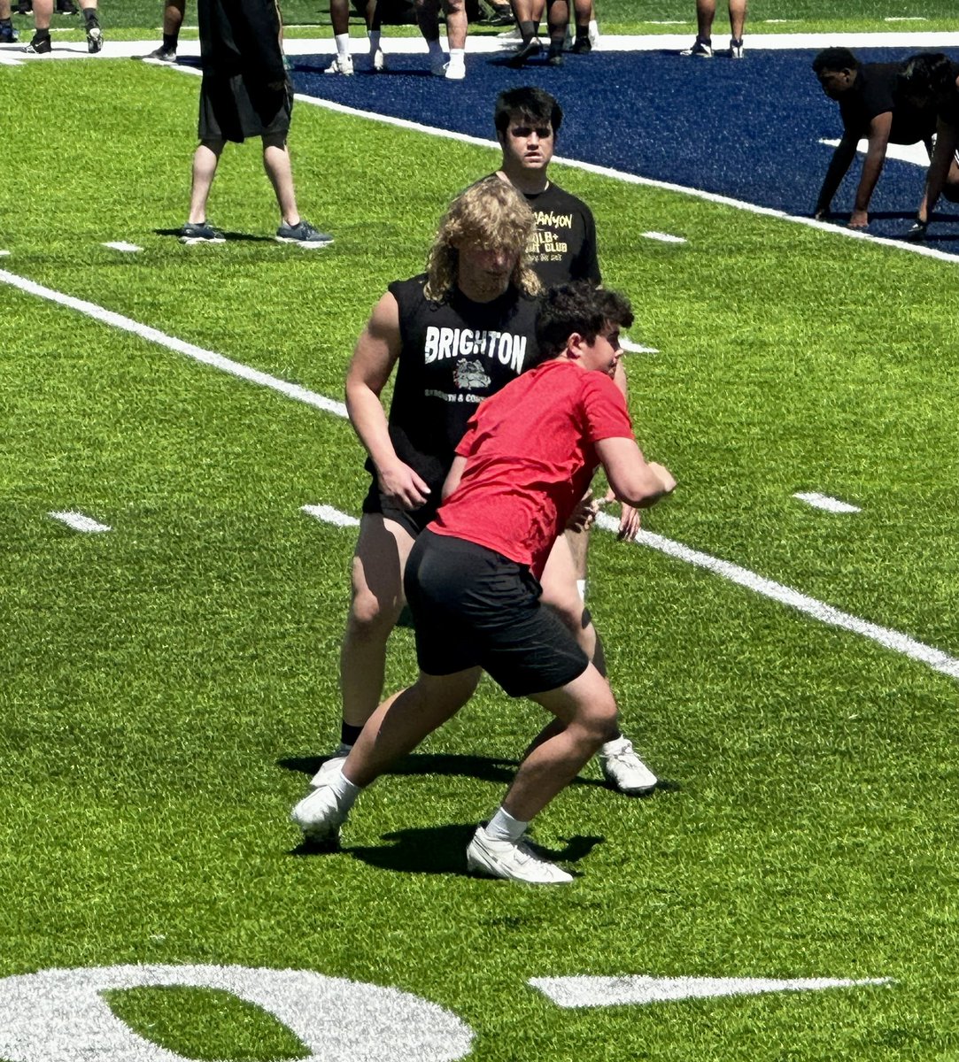 Working hard on School of Mines field for the College Coach showcase!