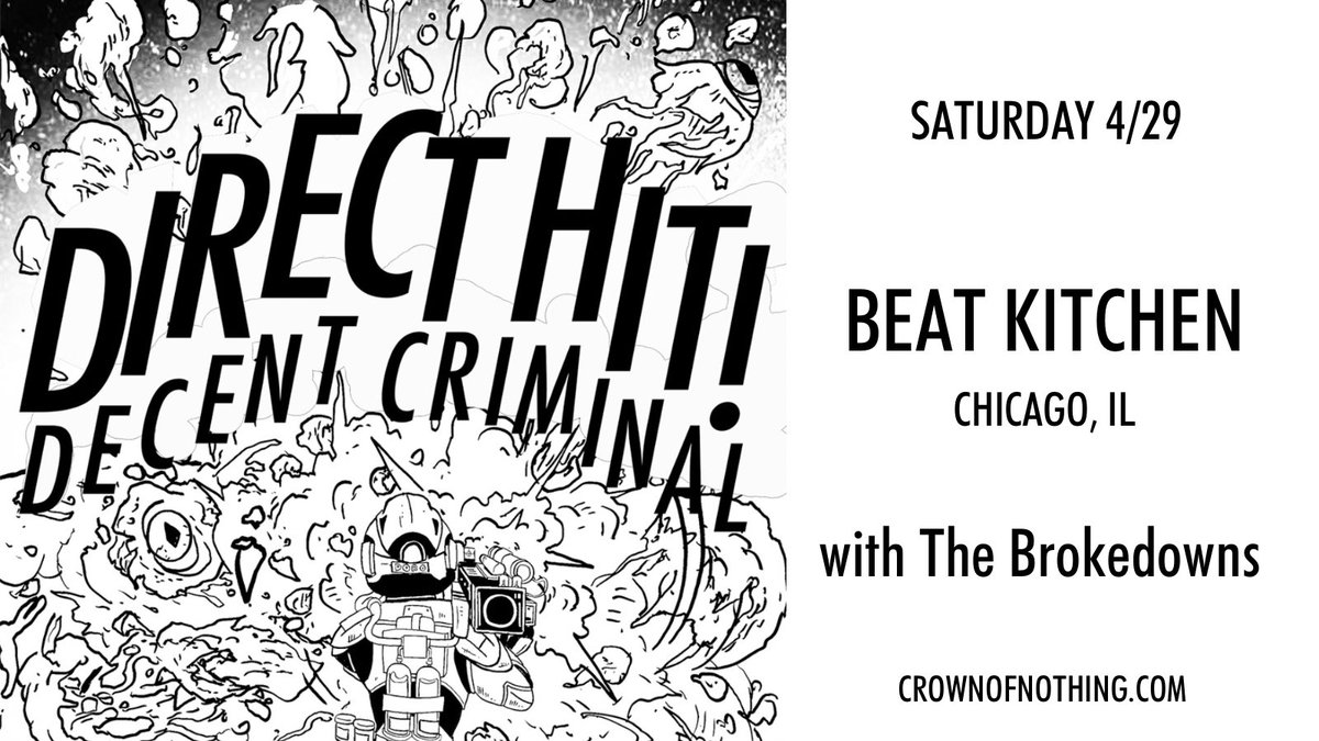 TONIGHT (4/29) AT BEAT KITCHEN it’s our final night of the tour with @DecentCriminal_ and @thebrokedowns are playing. It’ll be sick, doors are at 8. K seeya.