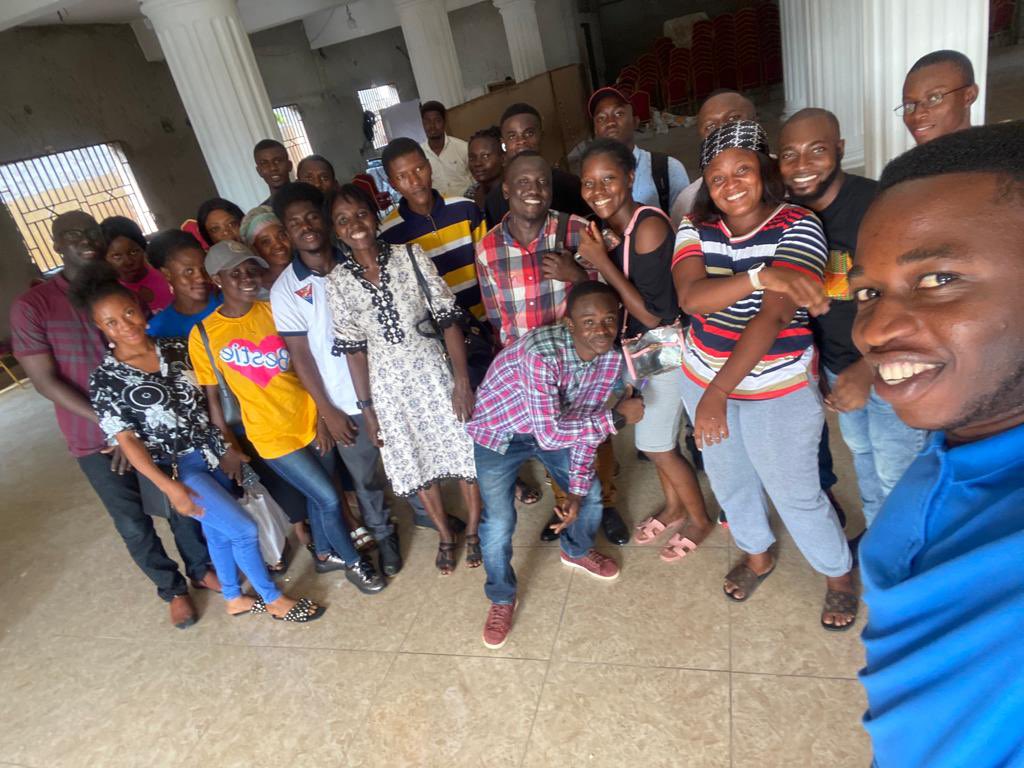 Mrcgsl's tweet photo. Three journalists who benefited from the #Masterclass training on Fact-checking and verification which was organized by @Mrcgsl &amp; @AfricaCheck with support from @NEDemocracy, today held same session with a congregation in #Freetown to help them curb fake news. 
#MatterOfFact https://t.co/GSu1mBqX5R