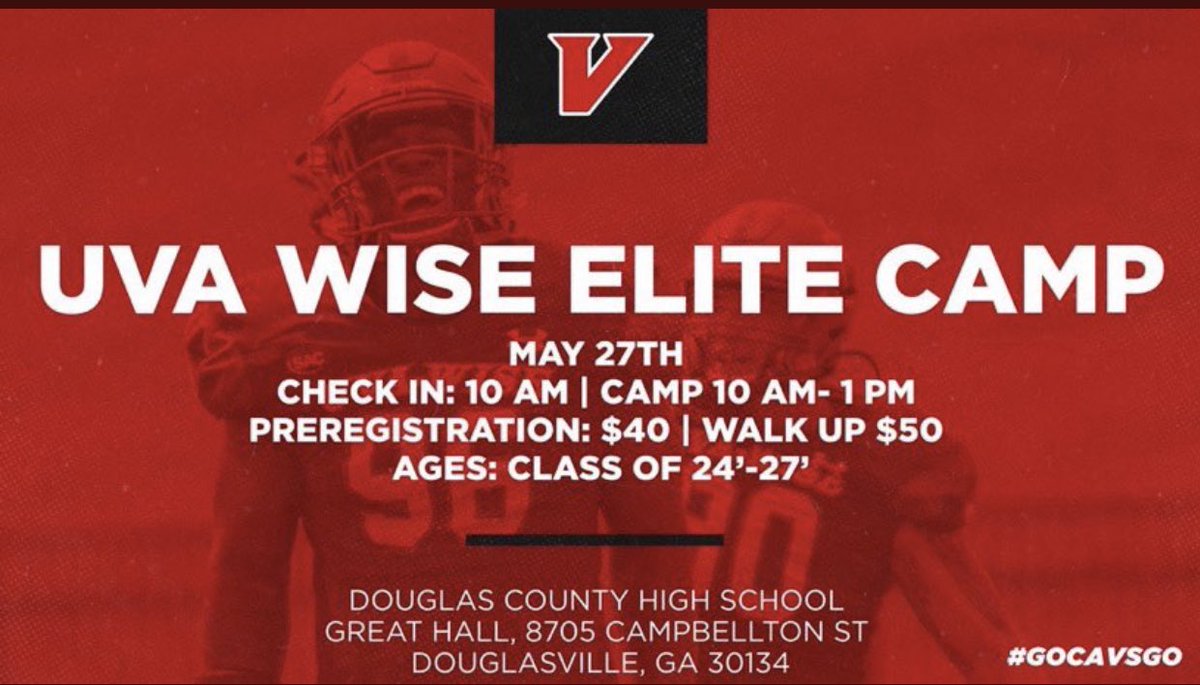 Jack05T's tweet photo. I will be attending the UVA Elite camp on May 27th. Time to compete!!!! @coachjdavis_ @CoachHaywoodWHS @WHSfootball00 #NWO https://t.co/kQQC5v963r