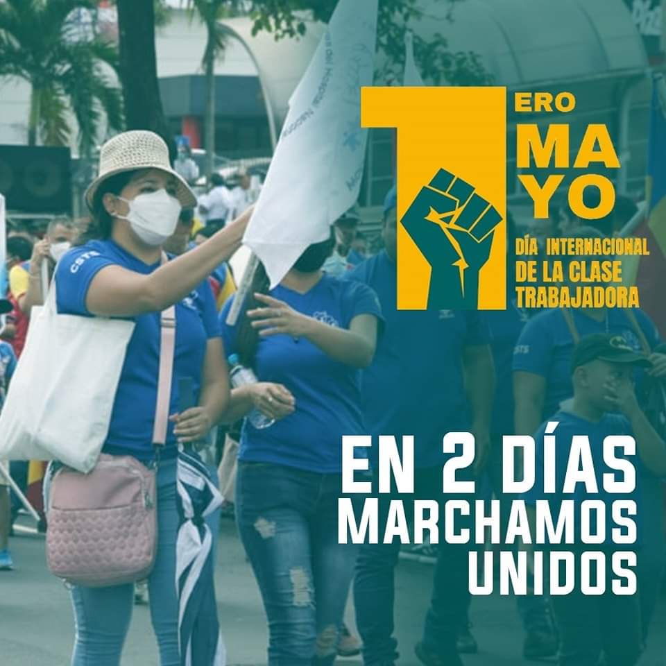 sitracabana's tweet photo. ✅️Estamos a tan solo 2 días para reivindicar a la clase trabajadora. 

Este próximo #1roDeMayo el movimiento sindical auténtico saldremos a las calles porque #UnidosMarchamos por un mejor país 🇸🇻. https://t.co/C6dLP72OMS