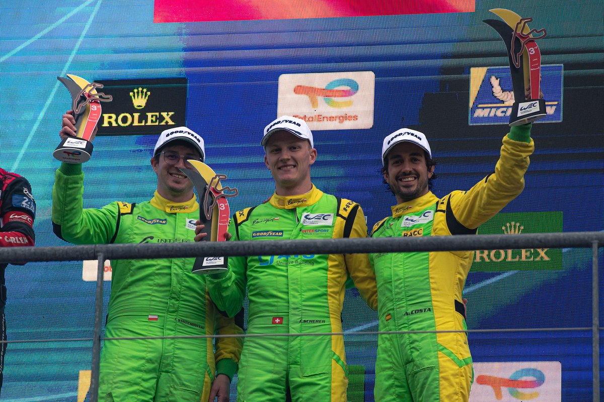 IE_Competition's tweet photo. (1/2) A rollercoaster of a race, tricky conditions, running at the front, running P10, slow puncture but above it all, mega pace from the #34 car, flawless driving and a brilliant first podium for Inter Europol Competition in the @FIAWEC❗️
#IEC #WEC #6HSpa https://t.co/JXPgXm0OYa