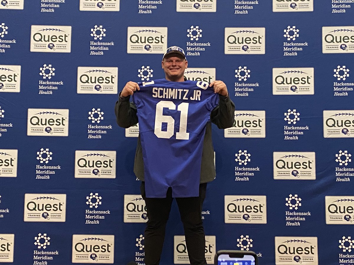 Giants second-round pick John Michael Schmitz. Came across exactly as you’d expect from a blue-collar offensive lineman from Big Ten country