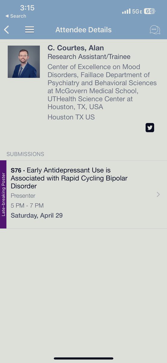 Alan C. Courtes, MD (@alancourtes) on Twitter photo Very excited and looking forward to my first ever abstract presentation at <a href="/SOBP/">Society of Biological Psychiatry</a> #SOBP2023 later today!! Very excited and looking forward to my first ever abstract presentation at <a href="/SOBP/">Society of Biological Psychiatry</a> #SOBP2023 later today!!