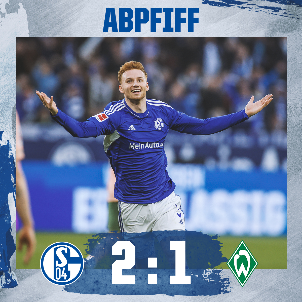s04's tweet photo. +++ ABPFIFF +++

JAAAAA! HEIMSIEG!!!!

⏱️ 90' | #S04SVW 2:1 | #S04 https://t.co/DgzlbfAsUi