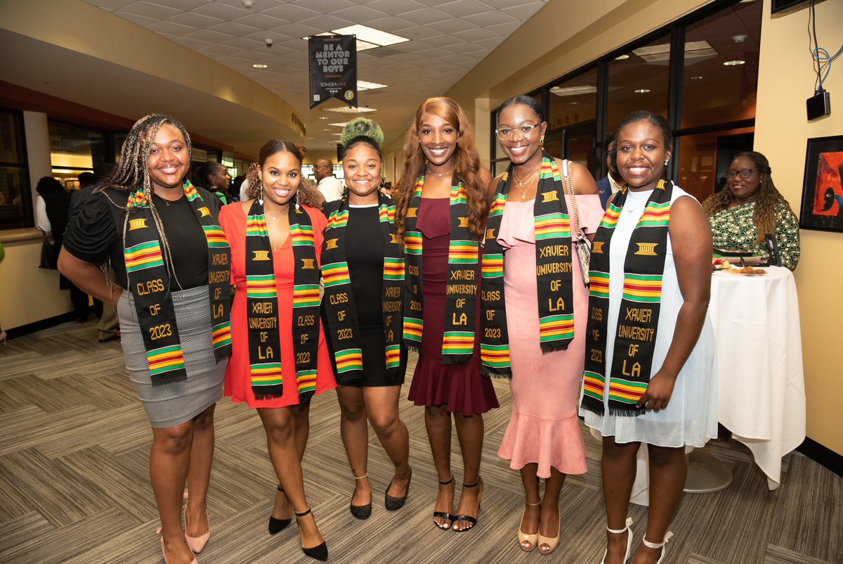 At #XULA Kente cloth is used during commencement to honor the history and cultural heritage of students and their families. 

The wearing of Kente cloth represents a sense of pride, unity, and resilience among the African American community. 

#XULAPROUD