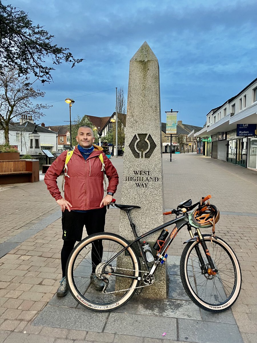 AlexMacD19's tweet photo. ⁦@official_whw⁩ on Thursday my mate John Beattie cycled the WHW in a day 13.5 hours 👍🏻 I joined the cycle between Tyndrum-Kingshouse, probably more a hindrance than a help 😂 https://t.co/D092HjBMGs