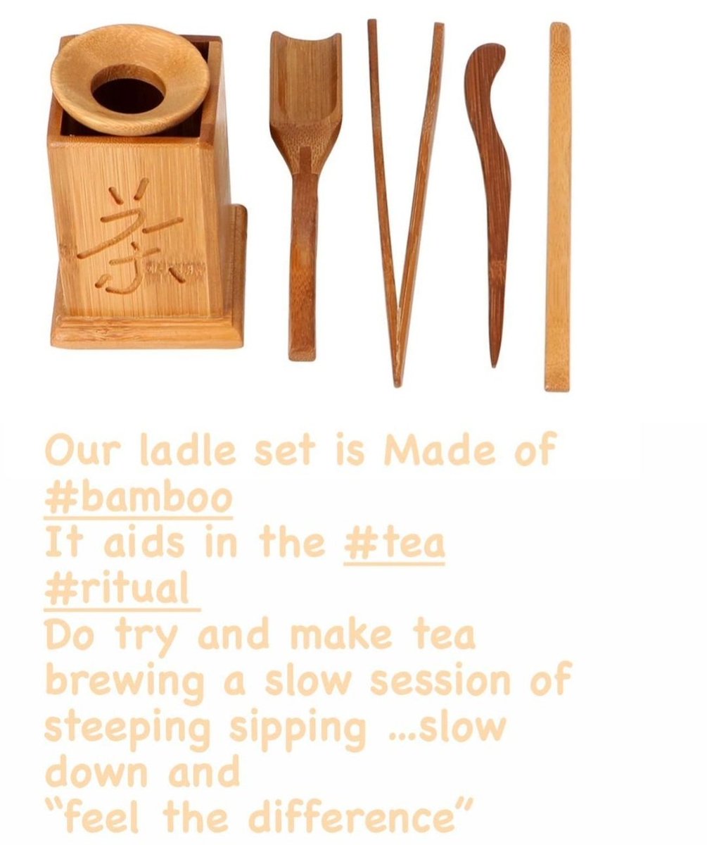 RadhikasTeas's tweet image. #ladelset #bambooset #spoonset #tea #ritual #RadhikasFineTeas