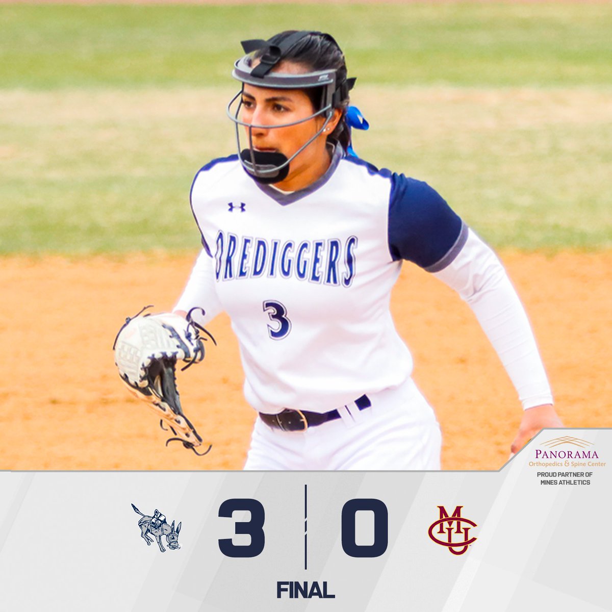 MinesSoftball's tweet photo. ⚒𝙊𝙍𝙀𝘿𝙄𝙂𝙂𝙀𝙍𝙎 𝙒𝙄𝙉⚒

Sadriena Rodriguez spins a game on Senior Day, working a one-hit shutout with 1️⃣1️⃣ strikeouts!

Kendall Aragon leads the way at the plate with a 3-4 day with an RBI and a run!

#HelluvaEngineer https://t.co/ALorm7FNbw