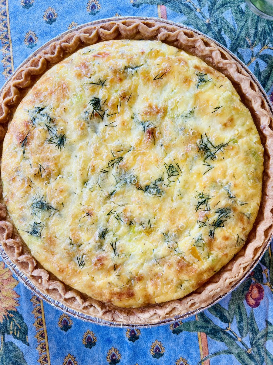 Took a 'French Bistro' cooking class and turned up Edith Piaf 🎶 Something truly rewarding making a three course meal for one...that too, felt French🇫🇷 (Pictured: Leek & Dill Quiche) #CookingClasses #FrenchBistro #tablepourune