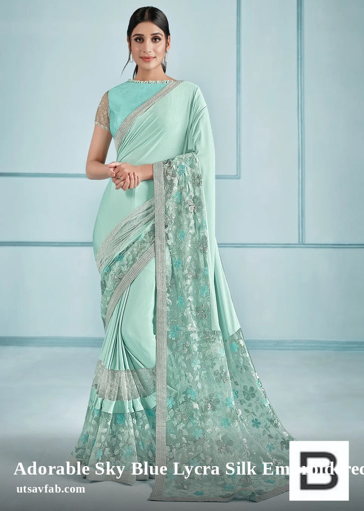 utsavfab's tweet photo. Adorable Sky Blue Lycra Silk Embroidered Work Utsav Sari For Party utsav13139
by UTSAV FAB starting at $85.00. 
whats app at +1 919 590 5389
#utsav #utsavfab #utsavfashion #saree #salwar_kameez #lehenga https://t.co/Q3q4RGAdxV