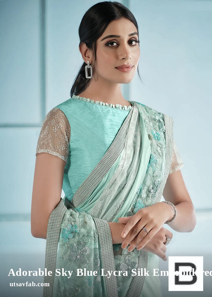 utsavfab's tweet photo. Adorable Sky Blue Lycra Silk Embroidered Work Utsav Sari For Party utsav13139
by UTSAV FAB starting at $85.00. 
whats app at +1 919 590 5389
#utsav #utsavfab #utsavfashion #saree #salwar_kameez #lehenga https://t.co/Q3q4RGAdxV