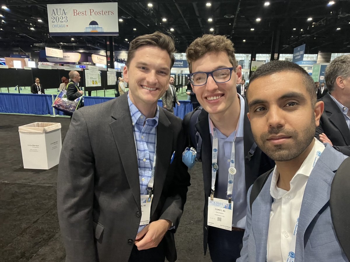 Some of the best posters and presentations at #AUA23 are coming from <a href="/SurajPursnani/">Suraj Pursnani, MD</a> <a href="/Zachary_Corey_/">Zachary Corey</a> <a href="/jacobfeiertag/">Jacob Feiertag, MD</a> #urology #resident #medicalstudent