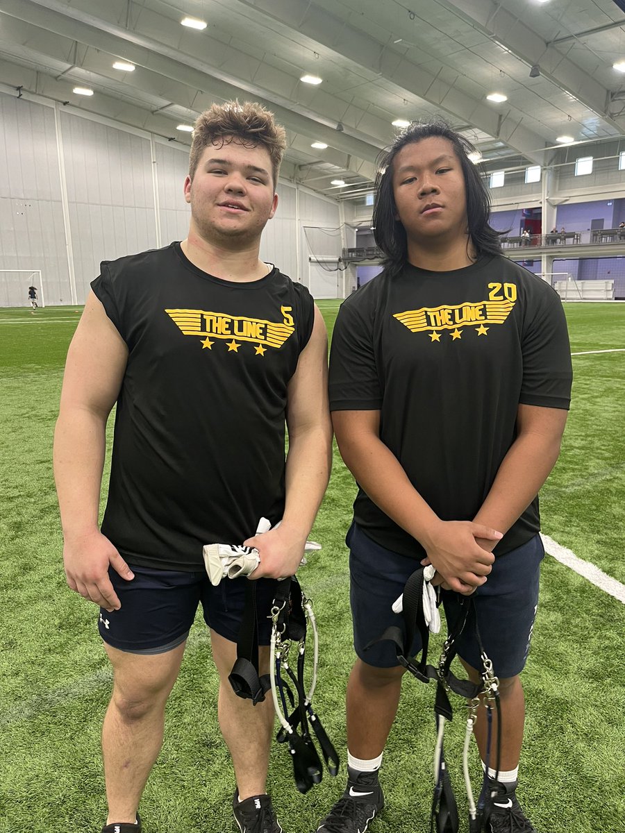 NWahlScouting's tweet photo. Meet your @thelineshowcase Iowa MVPs:

OL: @souvongsavath, Waukee, IA (2025)
DL: @JackGallier4, Mahomet-Seymour, IL (2024)

#TheLineIA https://t.co/qhPvA0Jjlc