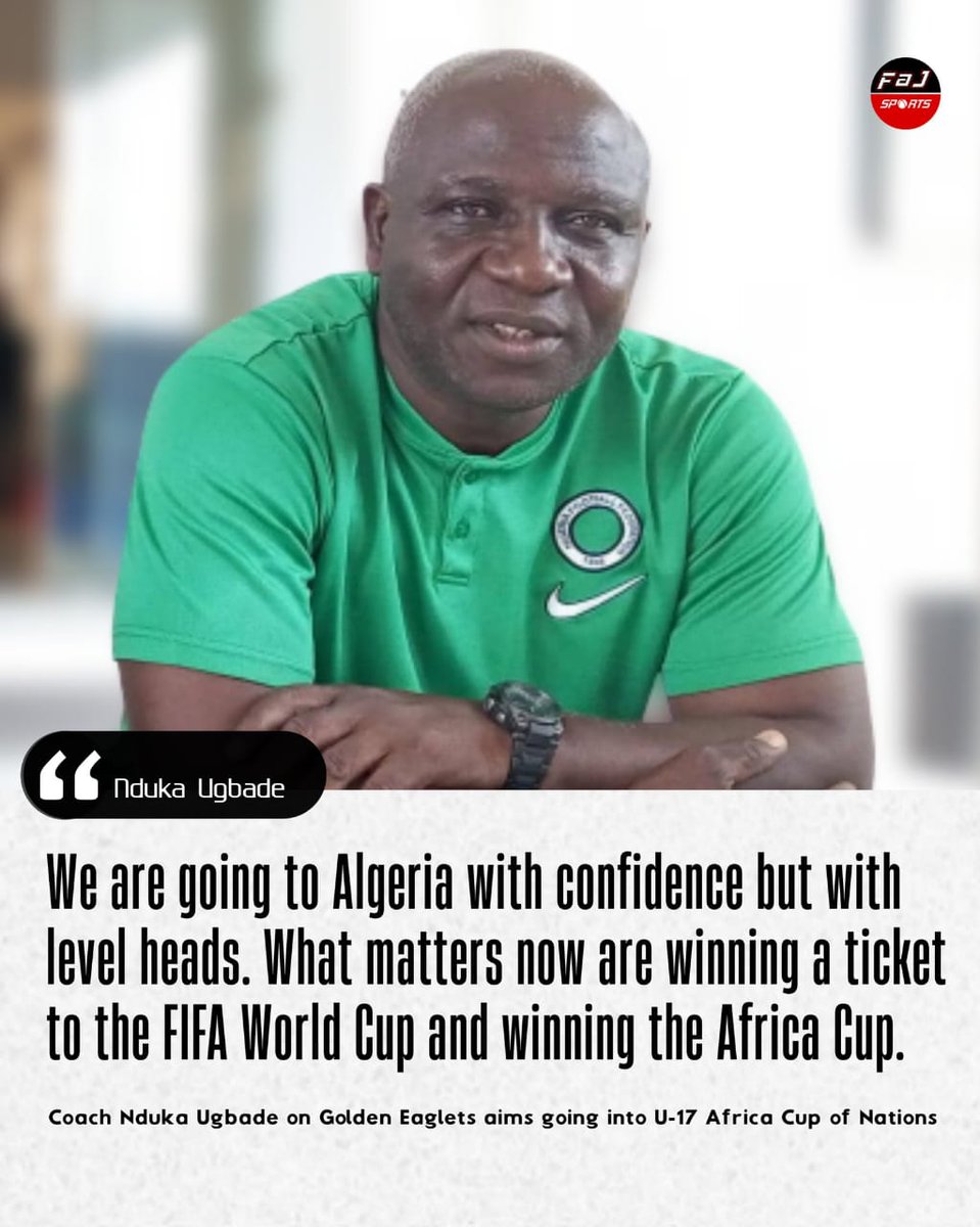 Coach Nduka Ugbade on Golden Eaglets objectives going into 2023 U-17 Africa Cup of Nations.

#U17AFCON