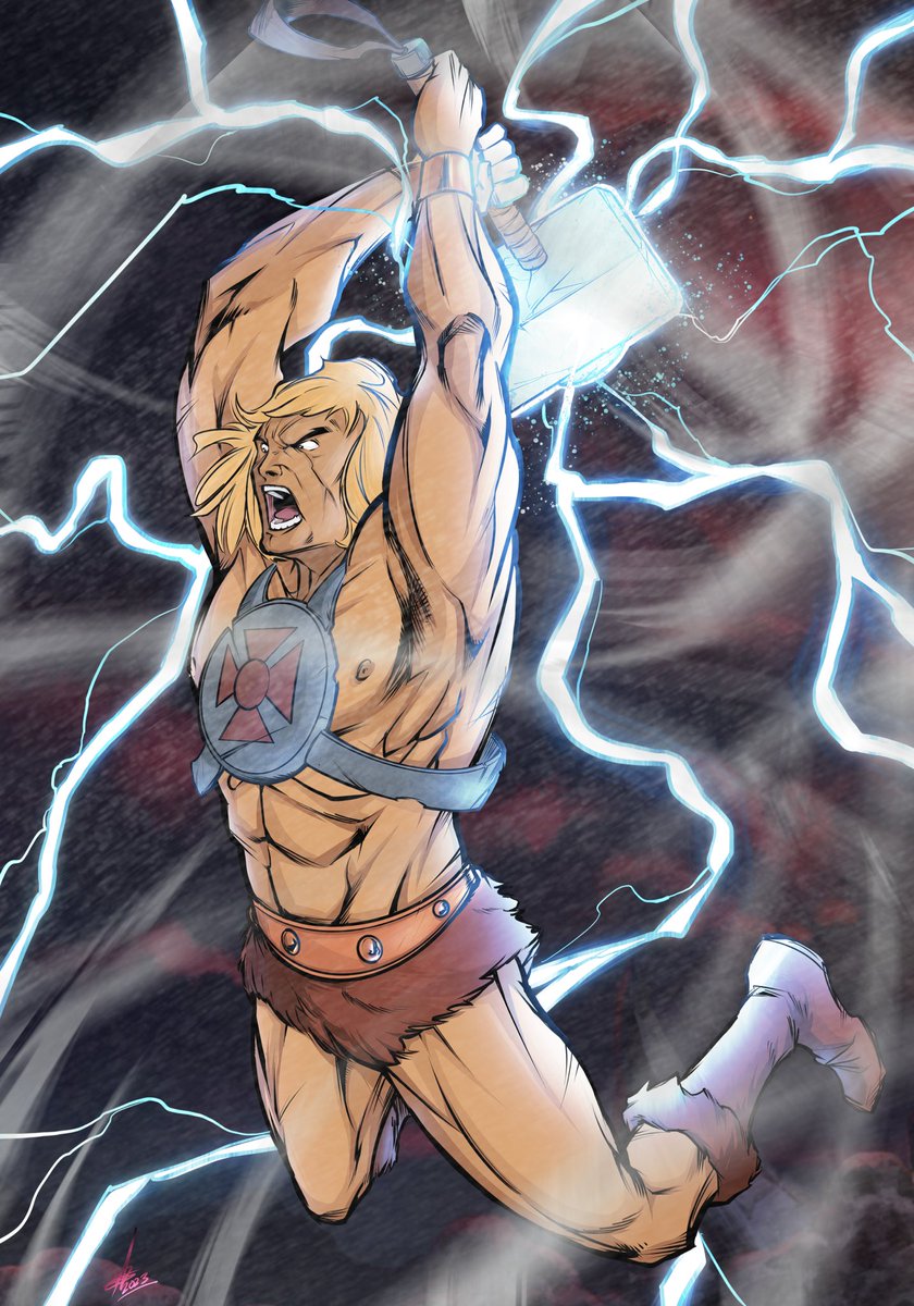 Ctrigger101's tweet image. He-man is worthy. Period. #MastersoftheUniverse #DigitalArtist #80sclassic #ComicArt #digitalart #skeletor #comicbooks #Thor #SaturdayMorningCartoons #mashups
